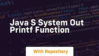 java s system out printf function [upl. by Ytoc]