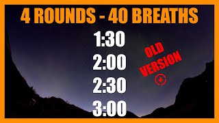 4 rounds old version Wim Hof guided breathing  OM MANTRA [upl. by Sirotek]