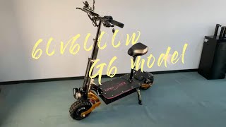 Geofought 60v 6000w electric scooter with big central screen，colorful RGB lights Max speed 7585kmh [upl. by Goldston941]