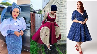 Shweshwe Dresses for Makoti 2024 Top TrendingStylish amp Unique shweshwe dresses for ladies to slay [upl. by Hceicjow]