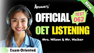 OET Listening Practice Test with Answers oet oetexam oetnursing oetlisteningtest [upl. by Welby]