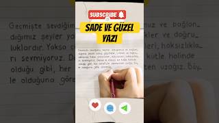 SADE VE GÜZEL YAZI SHORT art lettering güzelyazı [upl. by Rosy]