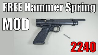 Crosman 2240  FREE Lighter Hammer Spring Mod  90 Increase in CO2 shots  Minimal FPS Loss [upl. by Brownson]