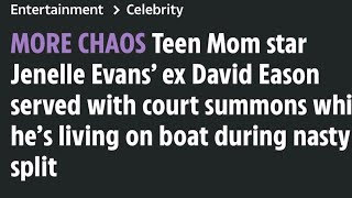 Jenelle Evans’ ex David Eason served with court summons while he’s living on boat jenelleevans [upl. by Junna]