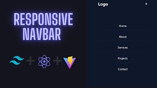 Responsive Tailwind CSS Navbar  React  Vite [upl. by Robers]