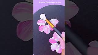 Easy Acrylic Painting for Beginners  How to paint Flowers  Painting Tutorials Satisfying [upl. by Annodas]