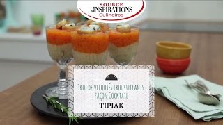 Recette Trio de veloutés croustillants façon cocktail  TIPIAK [upl. by Omsoc]