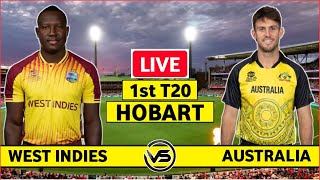 West Indies vs Australia 1st T20I Live Scores  WI vs AUS 1st T20I Live Scores amp Commentary [upl. by Ahsinek316]