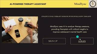 MindSync AI Powered Therapy Assistant [upl. by Yadrahc]