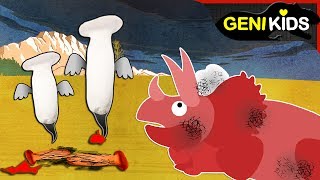 ▶Genikids Dino Movie◀ 13 DINOSAURS Mushroom Fight  Dinosaurs Short Cartoon for Kids [upl. by Aigil]