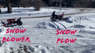 Snow blower vs snow plow [upl. by Anoy]