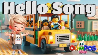 Hello Song  Nursery Rhymes  OLYMPOS KIDS  Best Kids Song  toddler Song [upl. by Atilahs29]