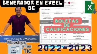 Generador de boletas de calificaciones en Excel para el ciclo 20222023 [upl. by Adidnere]