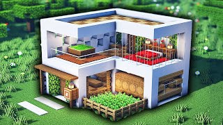 Minecraft Modernes Haus bauen 120 Tutorial  kleines Modernes Haus bauen in Minecraft Tutorial [upl. by Eirrej]