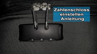 Kofferschloss Zahlencode ändern  Zahlenschloss Code einstellen  Koffer Zahlenschloss Anleitung [upl. by Abbotson]