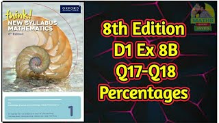 Q17Q18  Ex8B  D18th edition  Percentages  In UrduHindi [upl. by Luar608]