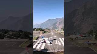 The worlds most dangerous airport Lukla Nepal nepalairport luklanamchebazar [upl. by Aicyle]