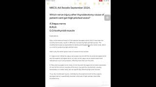 MRCS Recalls September 2024 [upl. by Ykvir]