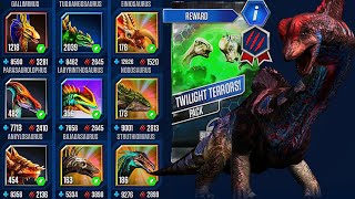 SONORASAURUS BATTLE TWILIGHT TERRORS PACK  JURASSIC WORLD THE GAME [upl. by Finbur]