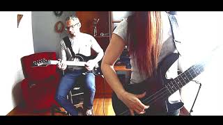 Hysteria Muse  instrumental Cover by Angelica Betancourt amp Eduardo JBP [upl. by Ernst]