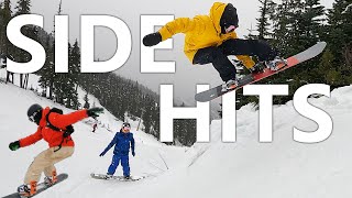 SIDE HIT JUMPS SNOWBOARDING SESSION [upl. by Enillebyam]