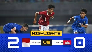 AFF U19  INDONESIA 2 VS CAMBODIA 0 20 JULI 2024 HIGHLIGHT aff2024 indonesia cambodia [upl. by Ekaterina]