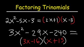 Factoring Trinomials ax2bxc By Grouping [upl. by Albertson227]