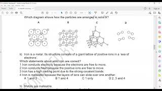 Metallic Bonding Exercise Cambridge IGCSE O level Chemistry 062009715070 Lesson 23 [upl. by Nnylhtak]