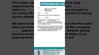 Letter of Suspension for Absenteeism [upl. by Barth]