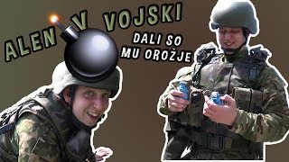 Opravil je vojaški poligon in dali so mu OROŽJE  ALEN V VOJSKI 24 [upl. by Enyamert]