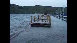 How a breakwater works to protect boats in a marina on Okanagan Lake [upl. by Valentino]