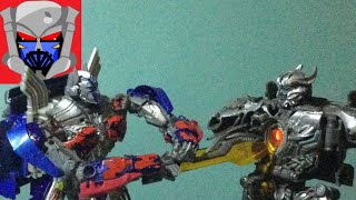 Optimus Prime vs Galvatron Transformers AOE Stop Motion [upl. by Angele]