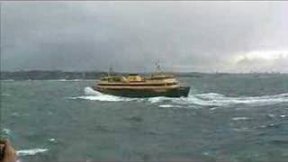 Manly Ferry Crossing Sydney Heads in Big Seas [upl. by Kcaz]