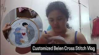 Customized Belen Cross Stitch  Mariah Chezkas Vlog crossstitch crossstitchers [upl. by Shewchuk]