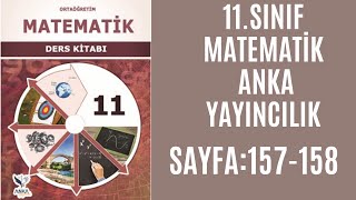 11SINIF MATEMATİK MEB KİTABI SAYFA 157158  ANKA YAYINLARI  PARABOL 2024 [upl. by Notlem]