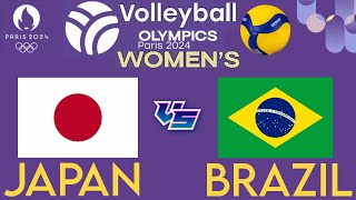 OLYMPIC WOMENS VOLLEYBALL LIVE │ JAPAN vs BRAZIL Livescore [upl. by Apurk]