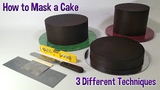 How to Mask a Cake Tutorial  3 Different Techniques [upl. by Rossy]