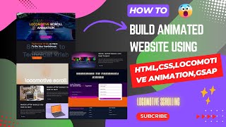 Build Complete Animated Website Using HtmlCss Gsap and Locomotive Scrolltrigger [upl. by Juliano]