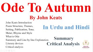 Ode To Autumn By John Keats In Urdu Ode To Autumn By John Keats Critical Analysis John Keats [upl. by Graf]