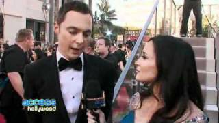 Jim Parsons at the Red Carpet  Golden Globes  Dish of Salt  Access Hollywood [upl. by Birchard666]