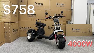 ERoller 4000W Reichweite bis zu 120 km 45kmh Rooder ETRIKE Scooter EEC 8613632905138 [upl. by Nylyaj143]