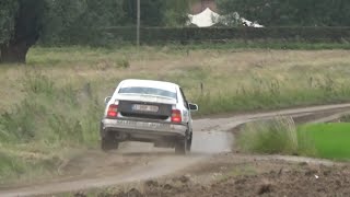 Rally van Wervik 2024  SS11 Wervik 4  all cars double pass raw footage  slippery fast corners [upl. by Nesaj]