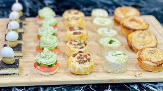 5 IDÉES DAMUSEBOUCHE AVEC ET SANS CUISSON POUR APÉRITIFS DÎNATOIRE 🧀 [upl. by Wendalyn383]