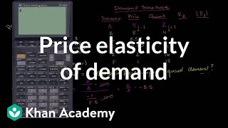 Price elasticity of demand using the midpoint method  Elasticity  Microeconomics  Khan Academy [upl. by Bastien]