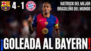 UN BARÇA IMPRESIONANTE APLASTA AL BAYERN 41 CON HATTRICK DE RAPHINHA [upl. by Bruyn]