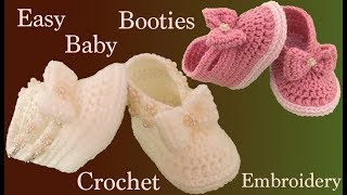 Como tejer Zapatos para bebes a Crochet con flores tejido tallermanualperu [upl. by Avid]