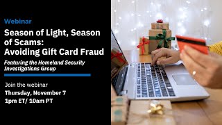 Season of Light Season of Scams Avoiding Gift Card Fraud [upl. by Miehar385]