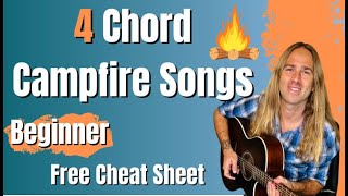 5 Essential Campfire Songs  Only 4 Chords  Free Cheat sheet [upl. by Sane]