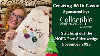 Me Time Delivered Collectible Christmas Sing Noel Tree Skirt  The Noel tree skirt wedge [upl. by Merle602]