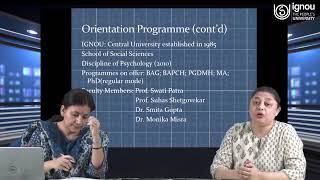 IGNOU Live Session on Orientation on IGNOU MA amp BA Psychology MAPC amp BAPC [upl. by Arianna]